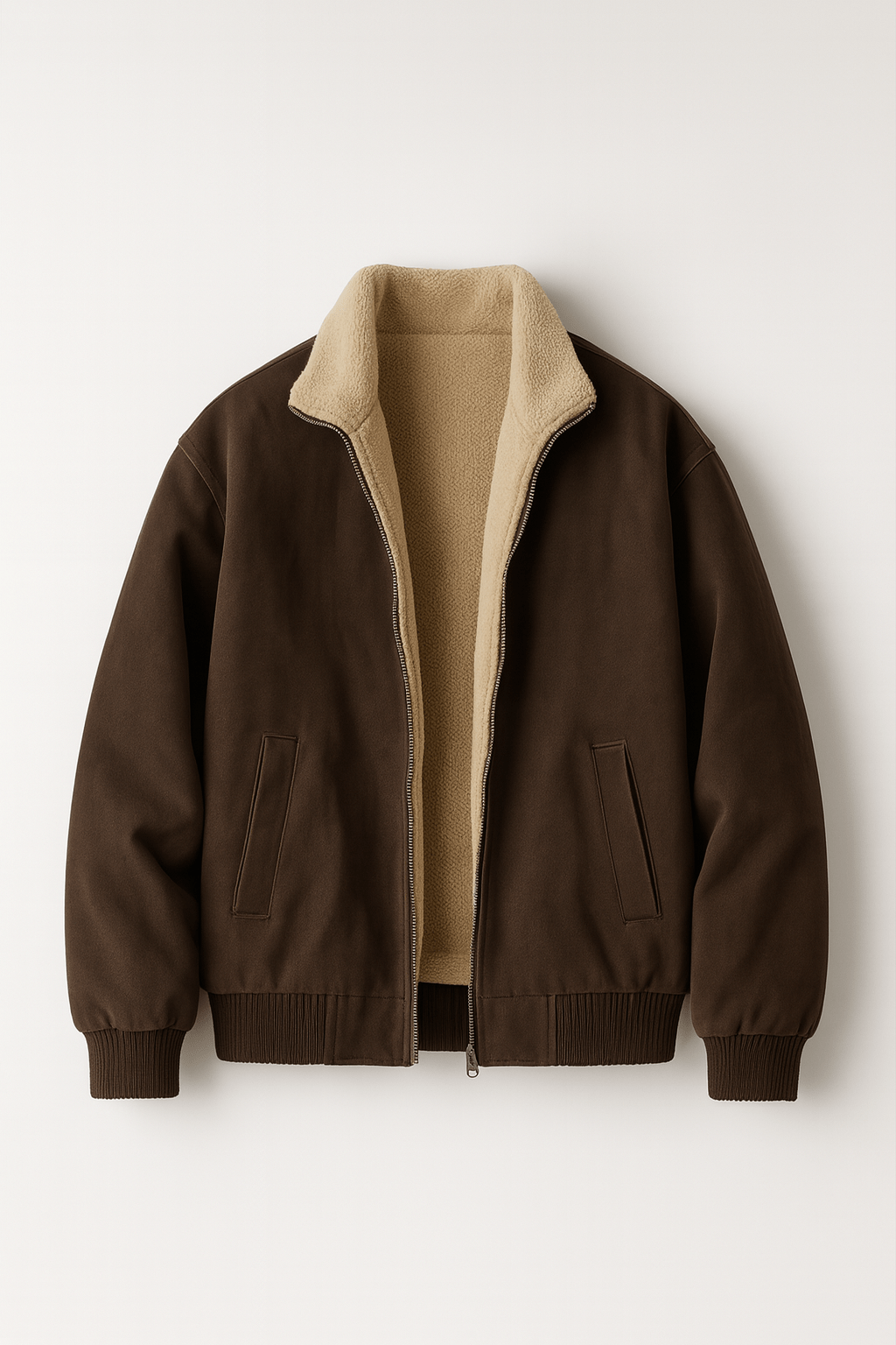 Blouson Cocoon Hiver Doublé Polaire – Veste Chaude Sherpa Confort Premium pour Homme - shop_mode - pull_hiver - pull_cocooning - pull_automne - gants_chaud