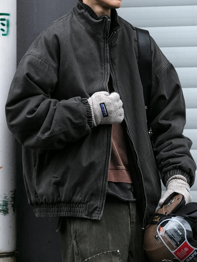 Blouson Cocoon Hiver Doublé Polaire – Veste Chaude Sherpa Confort Premium pour Homme - shop_mode - pull_hiver - pull_cocooning - pull_automne - gants_chaud